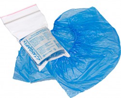 Бахилы полиэтиленовые стандарт с двойной резинкой пара 1 шт. 20 мкм