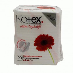 Прокладки женские, Kotex (Котекс) 10+10 шт ультра софт энд драй нормал дуо