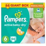 Подгузники, Pampers (Памперс) 15+ кг р. 6 №66 актив беби драй экстра лардж