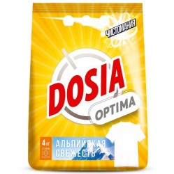 Порошок стиральный, Dosia (Дося) 4 кг Оптима альпийская свежесть для машинной и ручной стирки