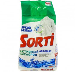 Порошок стиральный, Sorti (Сорти) 3 кг Активный кислород автомат п/э пакет