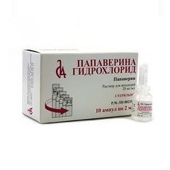 Папаверина гидрохлорид р-р д/ин. 20 мг/мл 2 мл 10 шт.