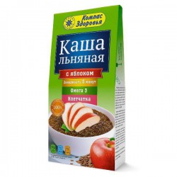 Каша, Компас здоровья 250 г льняная с яблоком