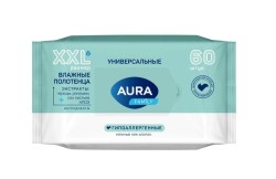 Полотенца влажные, Aura (Аура) №60 Фэмили универсальные XXL