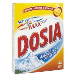 Порошок стиральный, Dosia (Дося) 365 г актив 3 альпийская свежесть